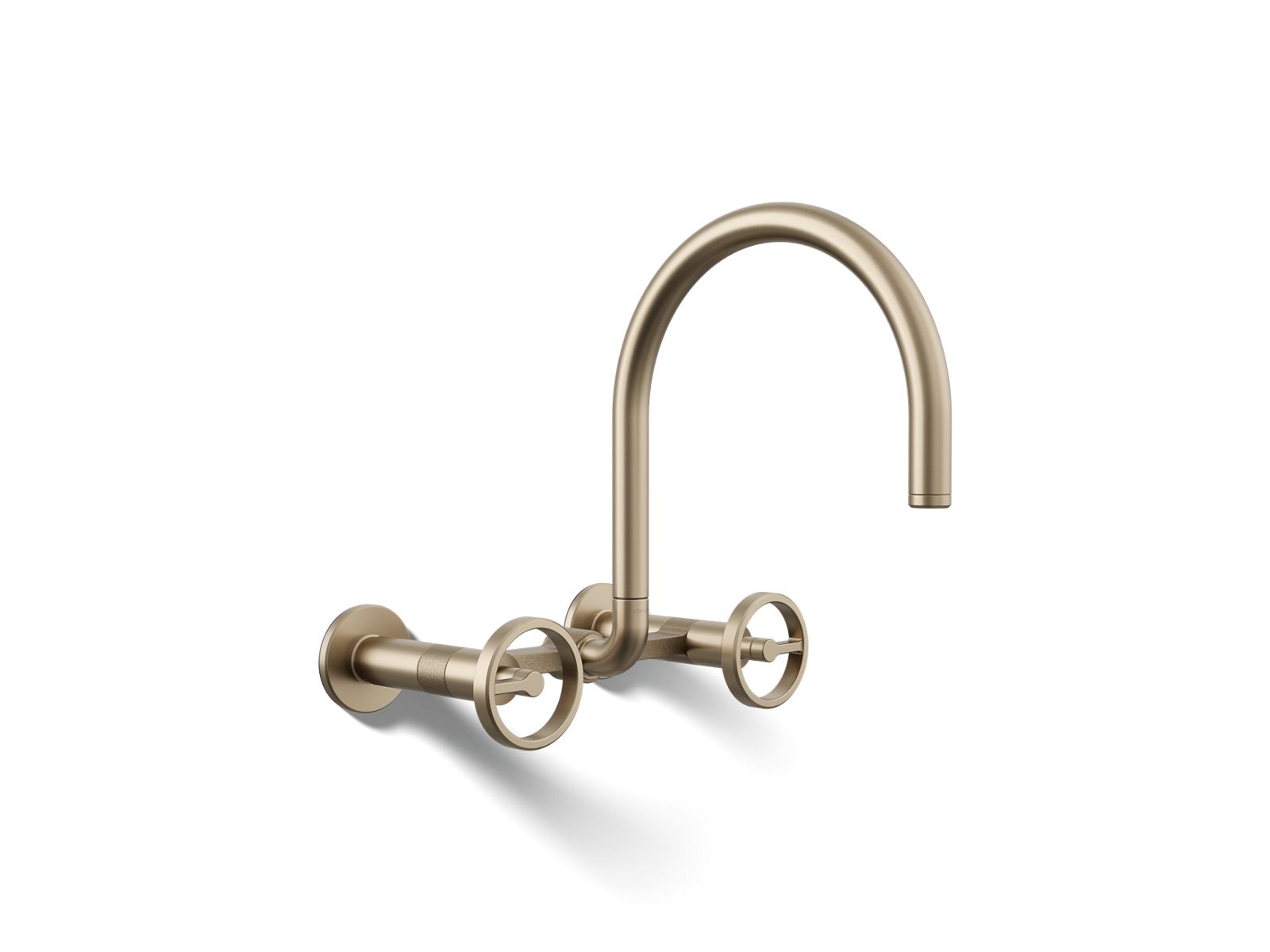 Billet Two-hole wall-mount bridge kitchen sink faucet - K-28672-9-BV