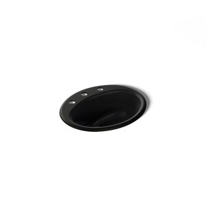 Farmington 19-1/4" oval drop-in bathroom sink - K-2905-8-7