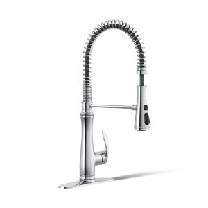 Bellera Semi-professional kitchen sink faucet with three-function sprayhead - K-29106-CP