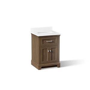 Charlemont 24" bathroom vanity cabinet with sink and quartz top - K-29259-BD1-DAK