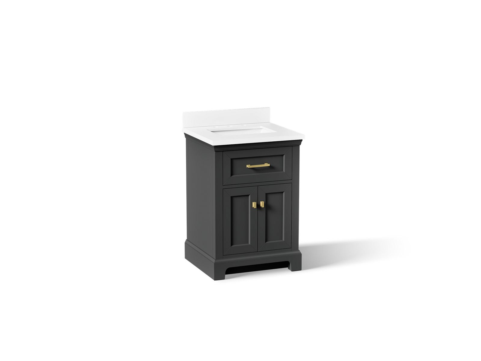Charlemont 24" bathroom vanity cabinet with sink and quartz top - K-29259-BD1-DWG