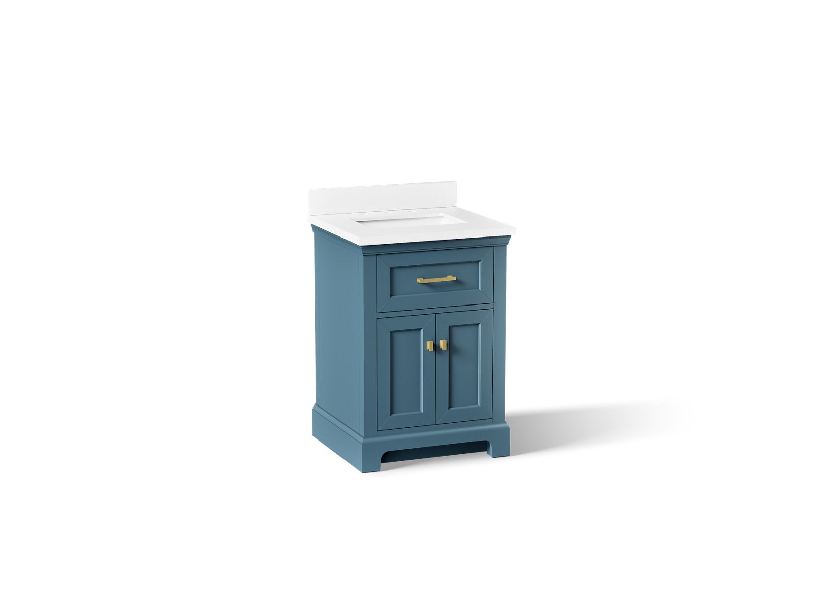 Charlemont 24" bathroom vanity cabinet with sink and quartz top - K-29259-BD1-TDB