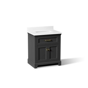 Charlemont 30" bathroom vanity cabinet with sink and quartz top - K-29260-BD1-DWG