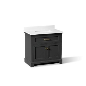 Charlemont 36" bathroom vanity cabinet with sink and quartz top - K-29261-BD1-DWG