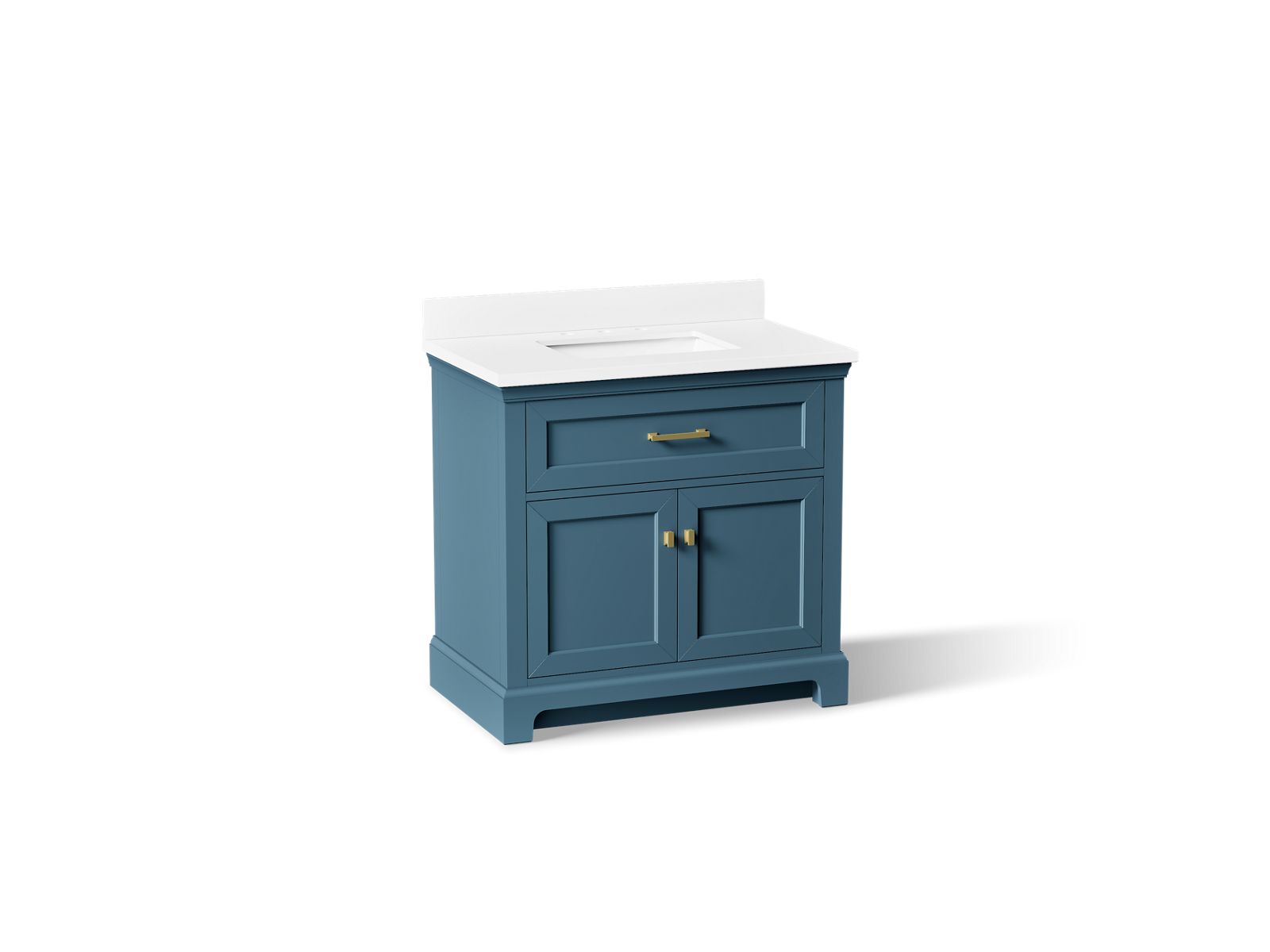 Charlemont 36" bathroom vanity cabinet with sink and quartz top - K-29261-BD1-TDB