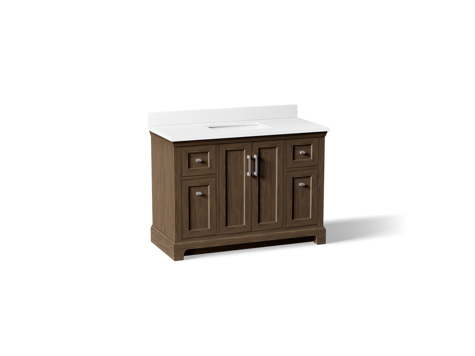 Charlemont 48" bathroom vanity cabinet with sink and quartz top - K-29262-BD1-DAK