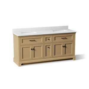 Charlemont 72" bathroom vanity cabinet with sinks and quartz top - K-29264-BD1-WEK
