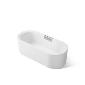 Volute 63" x 28-3/8" freestanding bath with shroud - K-29325-0-0