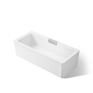 Volute 63" x 28-3/8" freestanding bath with shroud - K-29327-0-0