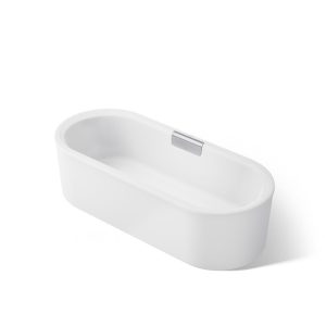 Volute 70-7/8" x 30-3/8" freestanding bath with shroud - K-29329-0-0
