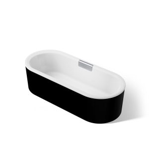 Volute 70-7/8" x 30-3/8" freestanding bath with shroud - K-29329-7-0