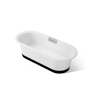 Volute 70-7/8" x 30-3/8" freestanding bath with base - K-29330-0B7-0