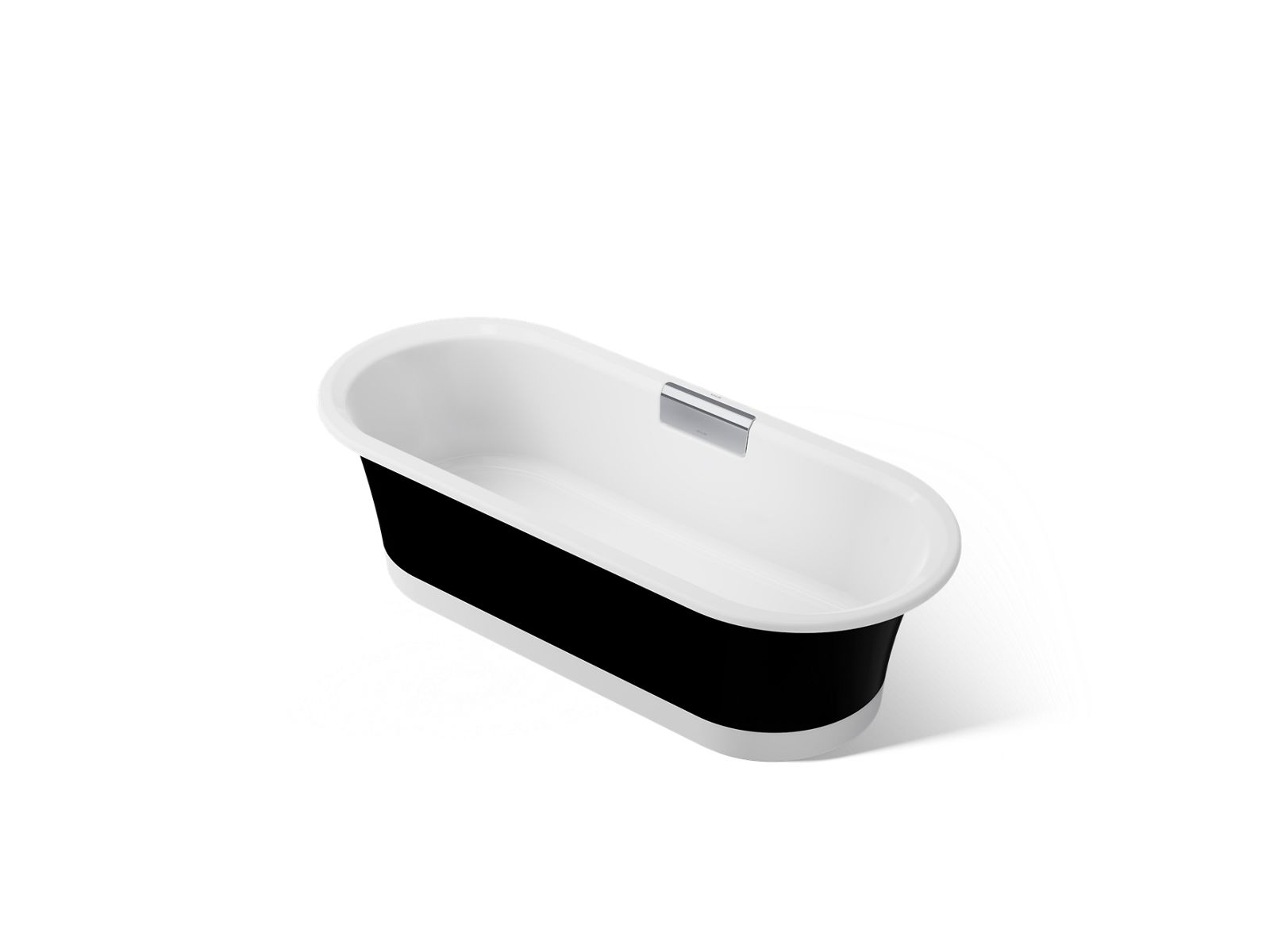 Volute 70-7/8" x 30-3/8" freestanding bath with base - K-29330-P5B0-0