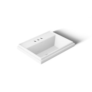 Tresham 21-3/4" rectangular drop-in bathroom sink - K-2991-4-0
