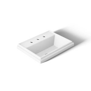 Tresham 21-3/4" rectangular drop-in bathroom sink - K-2991-8-0