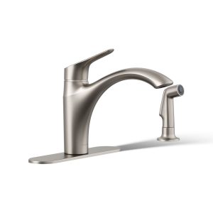 Rival Single-handle kitchen sink faucet with side sprayer - K-30471-VS