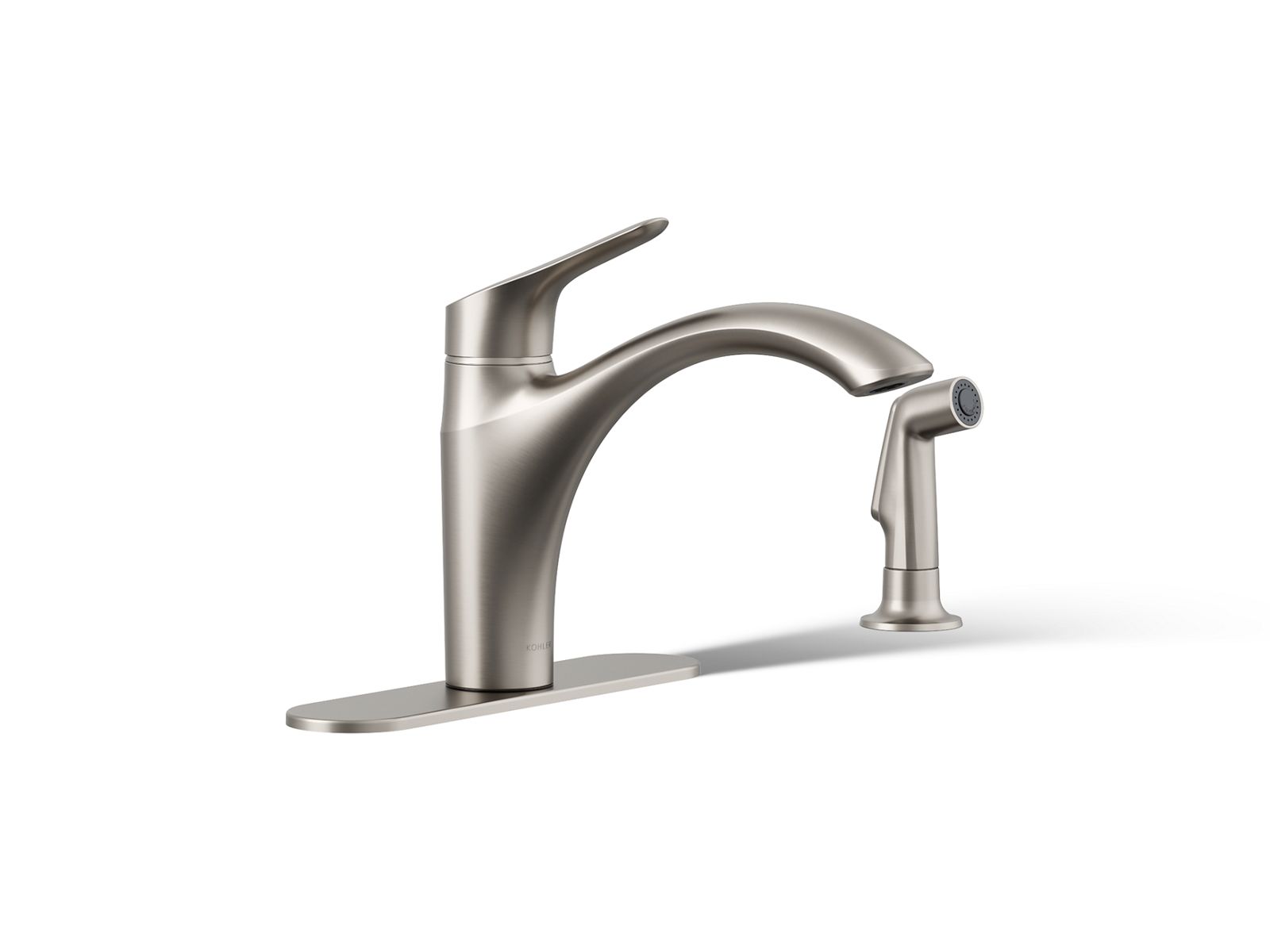 Rival Single-handle kitchen sink faucet with side sprayer - K-30471-VS