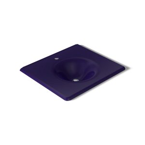 Iron/Impressions 25" Enameled cast iron vanity top with integrated round sink - K-3048-1-DGB