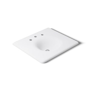 Iron/Impressions 25" Enameled cast iron vanity top with integrated round sink - K-3048-8-0