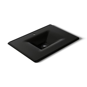 Iron/Impressions 31" Enameled cast iron vanity top with integrated rectangular sink - K-3049-1-7