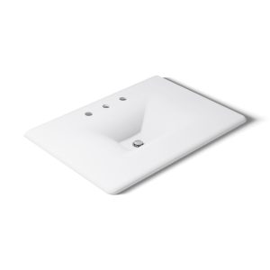 Iron/Impressions 31" Enameled cast iron vanity top with integrated rectangular sink - K-3049-8-0