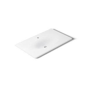 Iron/Impressions 37" Enameled cast iron vanity top with integrated oval sink - K-3051-1-0