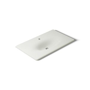 Iron/Impressions 37" Enameled cast iron vanity top with integrated oval sink - K-3051-1-NY