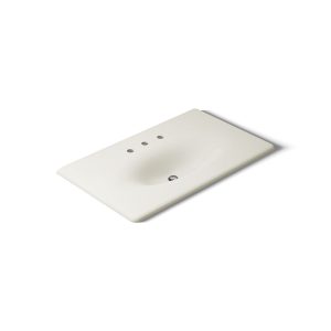 Iron/Impressions 37" Enameled cast iron vanity top with integrated oval sink - K-3051-8-96
