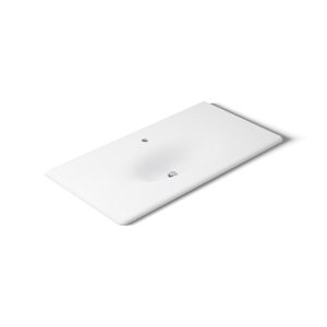 Iron/Impressions 43" Enameled cast iron vanity top with integrated oval sink - K-3052-1-0