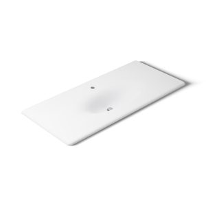 Iron/Impressions 49" Enameled cast iron vanity top with integrated oval sink - K-3053-1-0