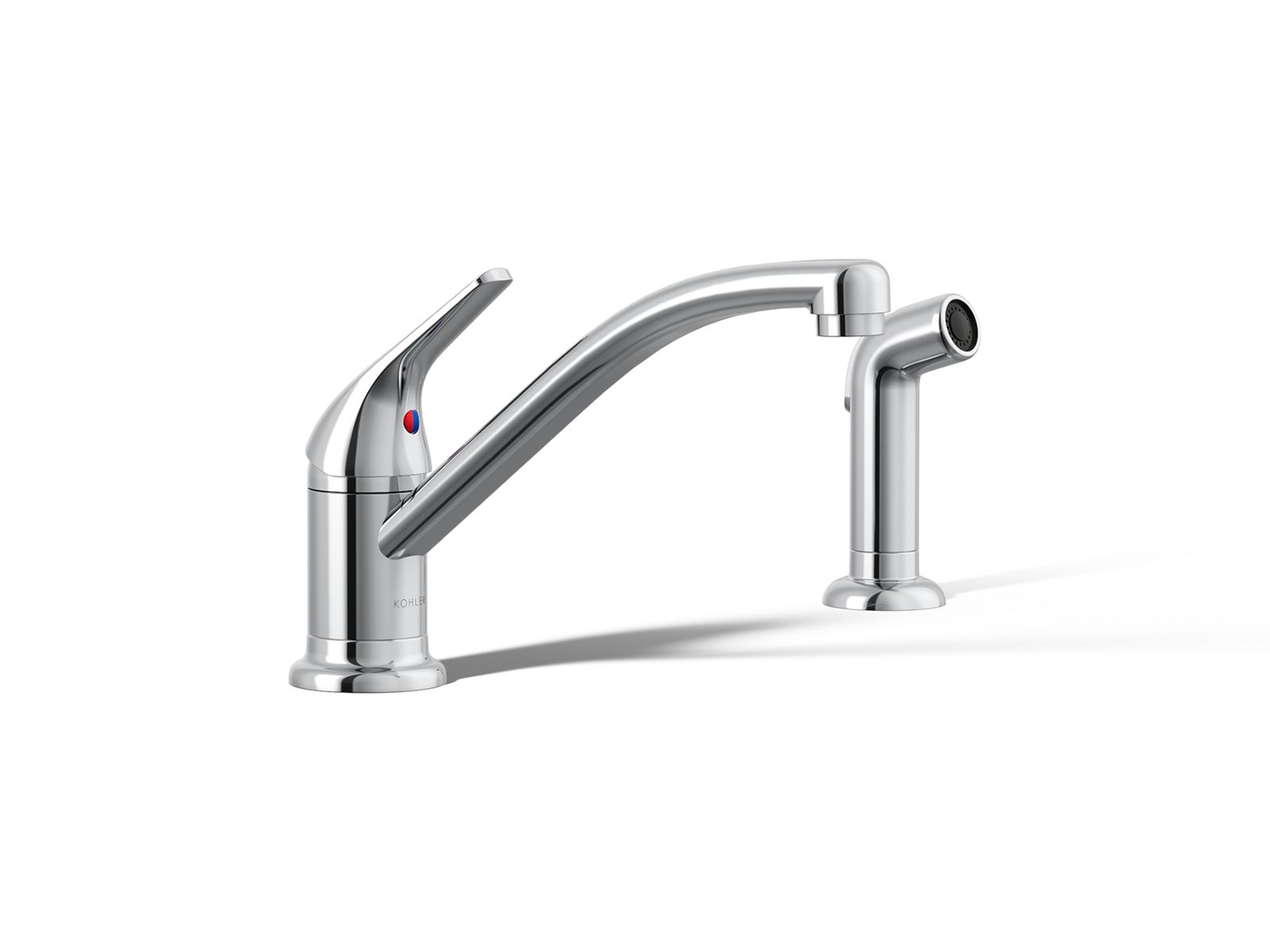 Jolt Single-handle kitchen sink faucet with side sprayer - K-30614-CP