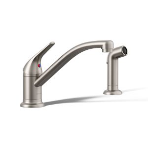 Jolt Single-handle kitchen sink faucet with side sprayer - K-30614-VS