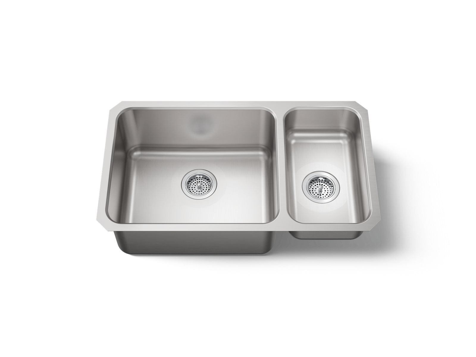 Undertone 31-1/2" undermount double-bowl kitchen sink - K-3174-NA