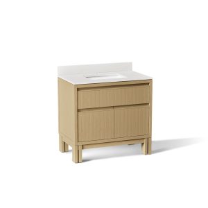 Solive 36" bathroom vanity cabinet with sink and quartz top - K-32838-WEK