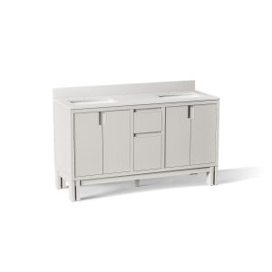 Solive 60" bathroom vanity cabinet with sinks and quartz top - K-32840-GW0