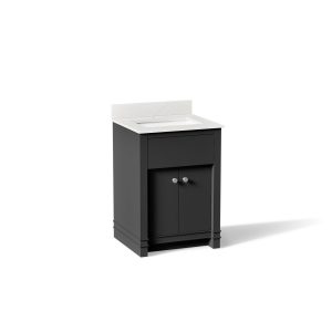 Alouette 24" bathroom vanity cabinet with sink and quartz top - K-33264-DWG