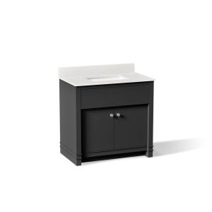 Alouette 36" bathroom vanity cabinet with sink and quartz top - K-33266-DWG