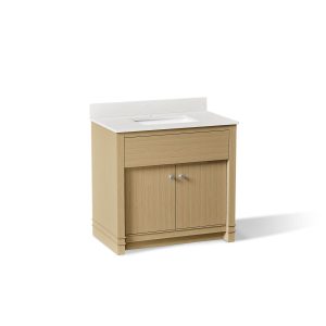 Alouette 36" bathroom vanity cabinet with sink and quartz top - K-33266-WEK