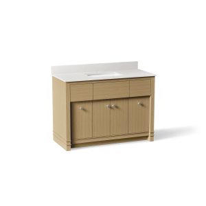 Alouette 48" bathroom vanity cabinet with sink and quartz top - K-33268-WEK
