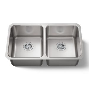 Undertone 31-1/2" undermount double-bowl kitchen sink - K-3350-NA