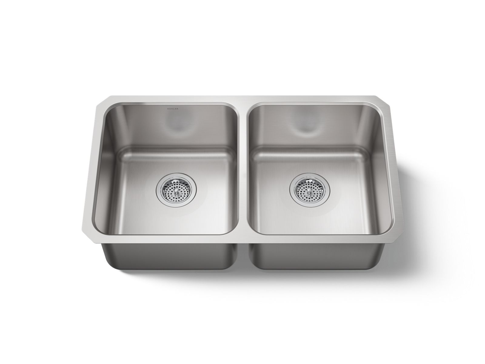 Undertone 31-1/2" undermount double-bowl kitchen sink - K-3350-NA
