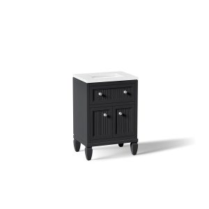 Hearthaven 24" bathroom vanity cabinet with sink and quartz top - K-33535-ASB-1WX
