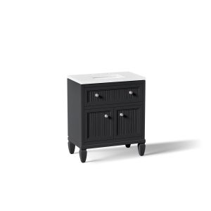 Hearthaven 30" bathroom vanity cabinet with sink and quartz top - K-33536-ASB-1WX