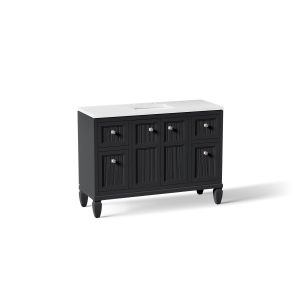 Hearthaven 48" bathroom vanity cabinet with sink and quartz top - K-33538-ASB-1WX