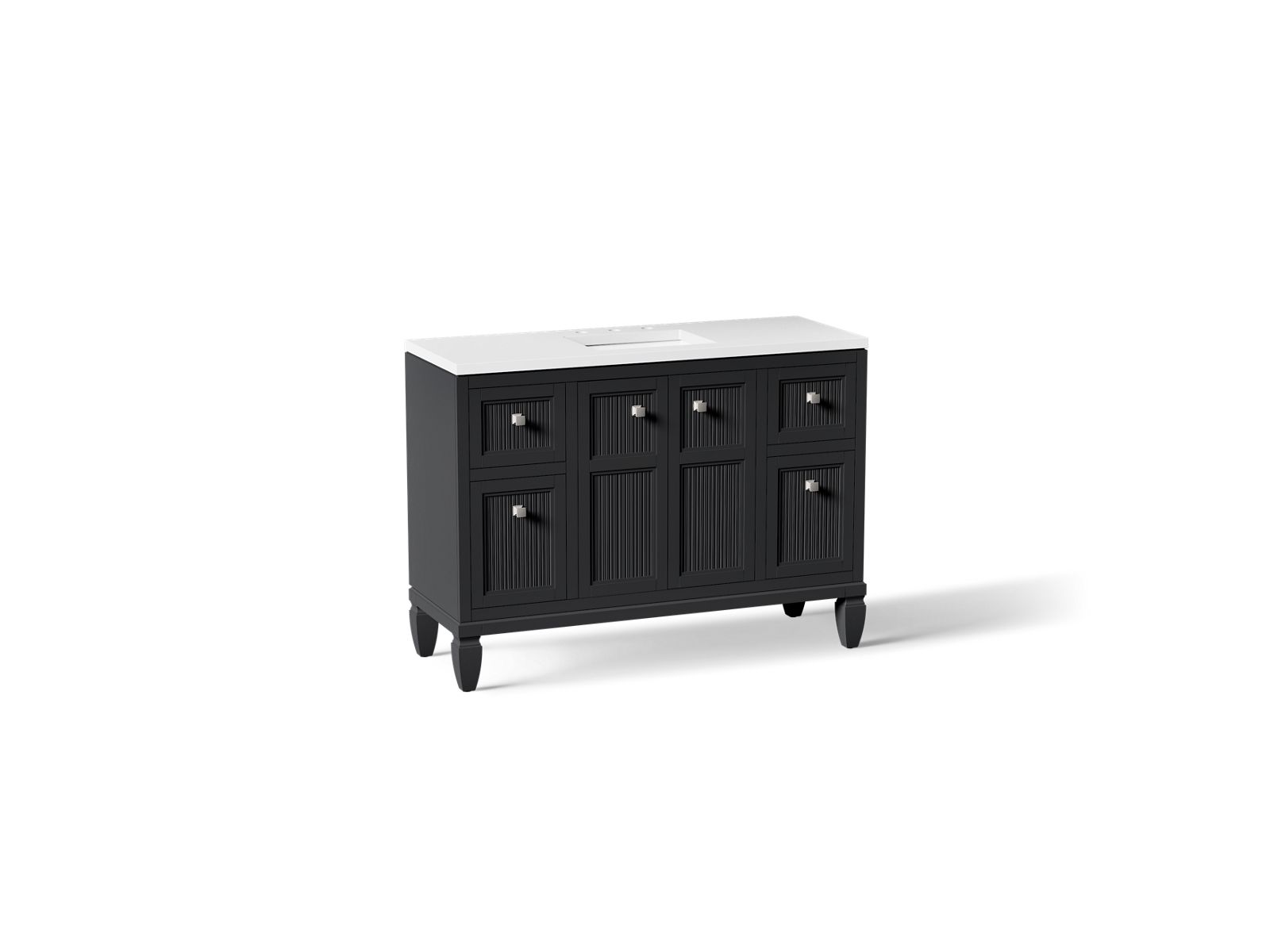 Hearthaven 48" bathroom vanity cabinet with sink and quartz top - K-33538-ASB-1WX