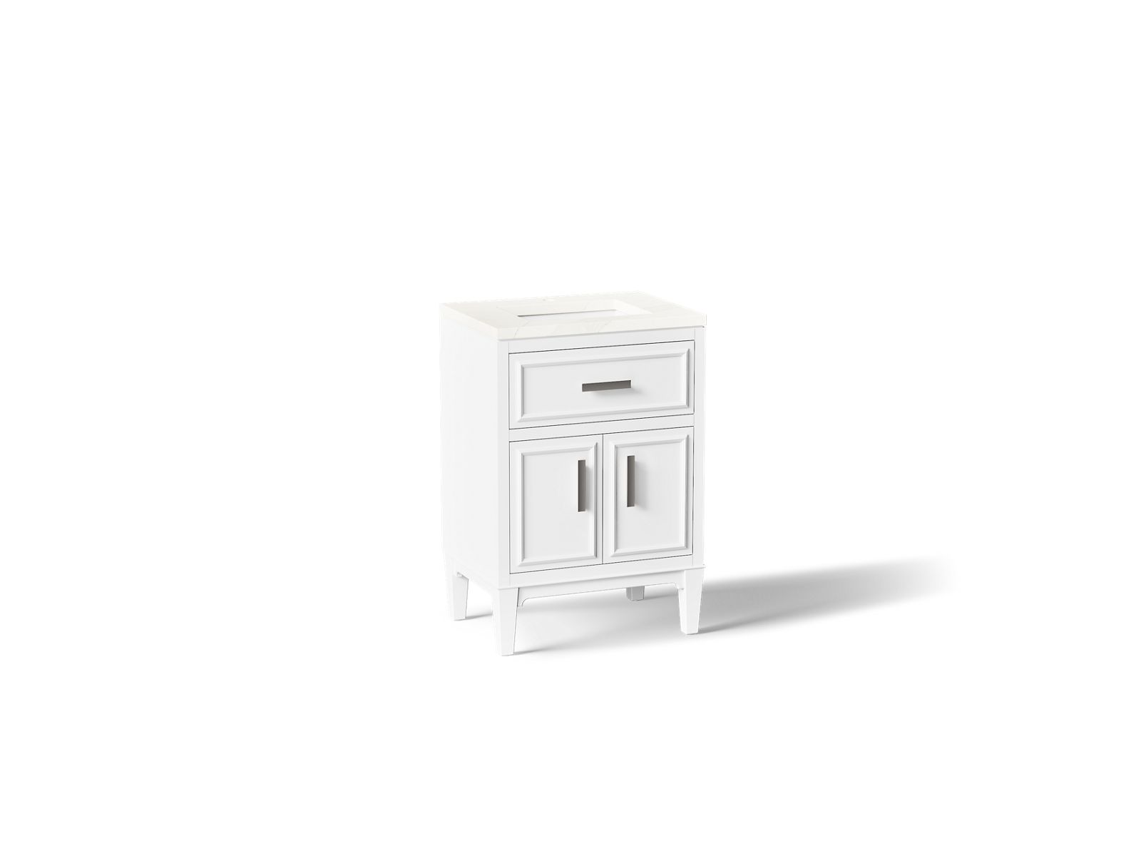 Southerk 24" bathroom vanity cabinet with sink and quartz top - K-33543-ASB-0