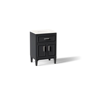 Southerk 24" bathroom vanity cabinet with sink and quartz top - K-33543-ASB-1WX