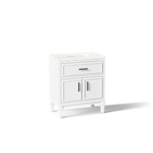 Southerk 30" bathroom vanity cabinet with sink and quartz top - K-33544-ASB-0