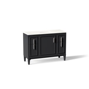 Southerk 48" bathroom vanity cabinet with sink and quartz top - K-33546-ASB-1WX