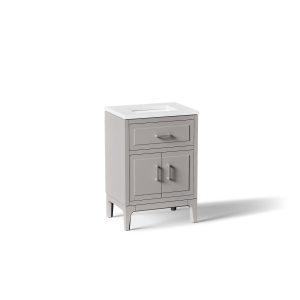 Seer 24" bathroom vanity cabinet with sink and quartz top - K-33551-ASB-1WT